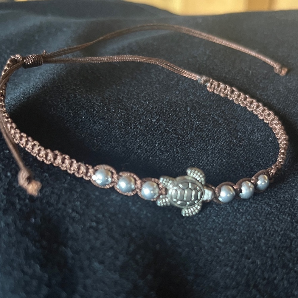 Turtle Charm Adjustable Bracelet